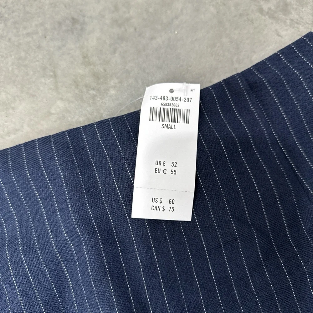 Abercrombie & Fitch Navy Pinstripe Mini Skort - Picture 3 of 4